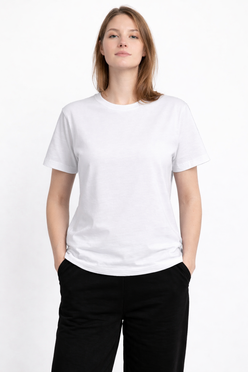 Tee-shirt blanc 100 % coton biologique