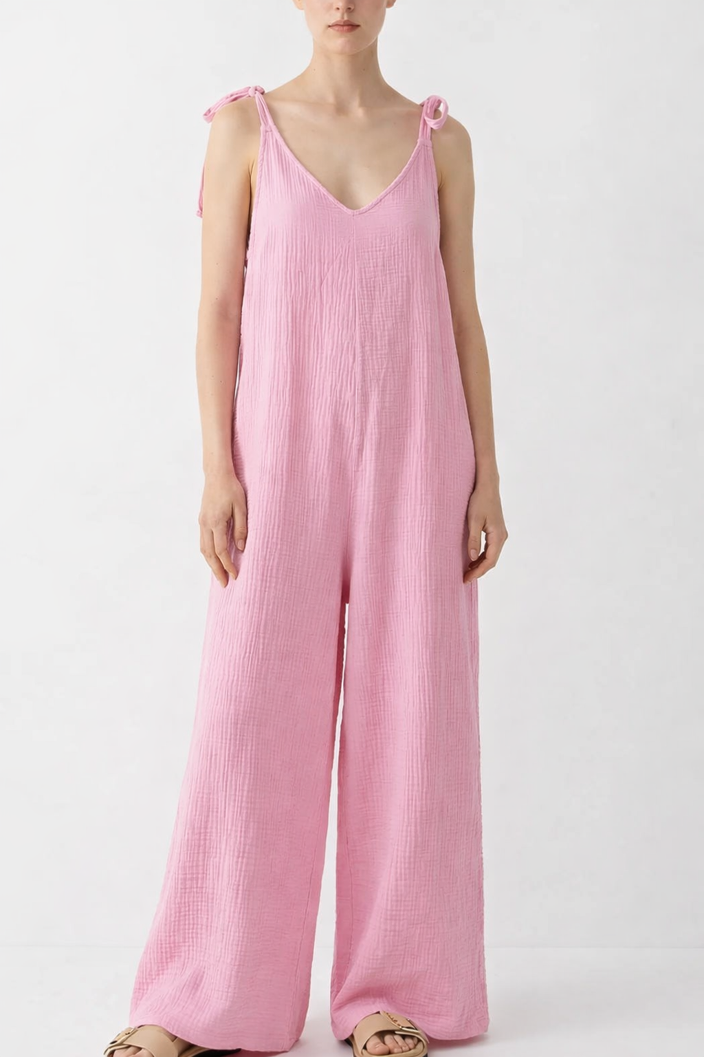 Combinaison 100% gaze de coton à bretelle Mimi & Gogo