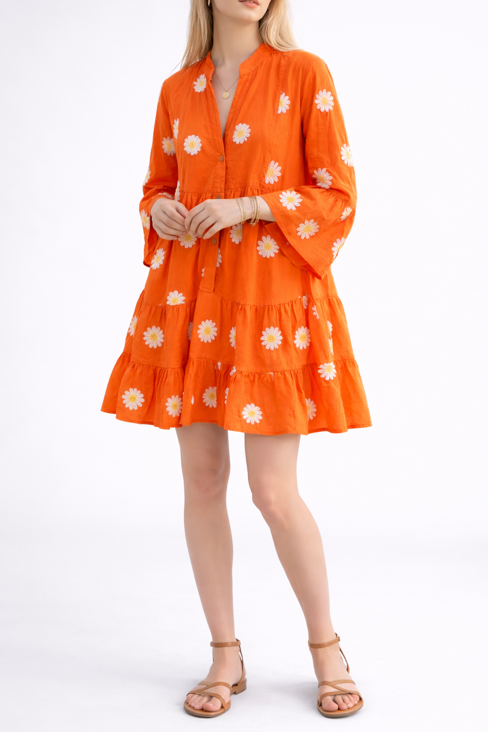 Robe courte en 100% gaze de coton NOELINE