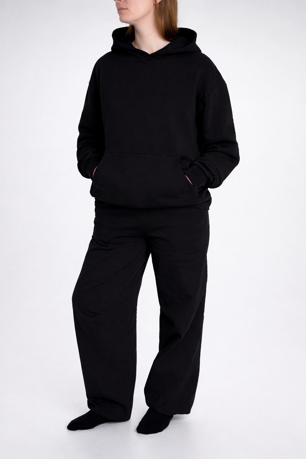 Ensemble hoodie + pantalon - noir - unisexe